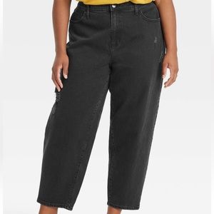 Universal Thread Women’s High Rise Balloon Jeans - black (24W)